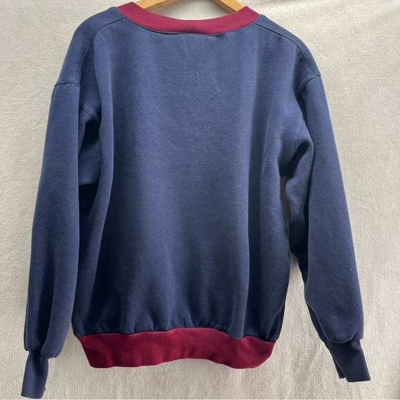 Vintage American Eagle Letterman Cardigan Jacket Mens Med Blue 90s Preppy - Picture 6 of 9